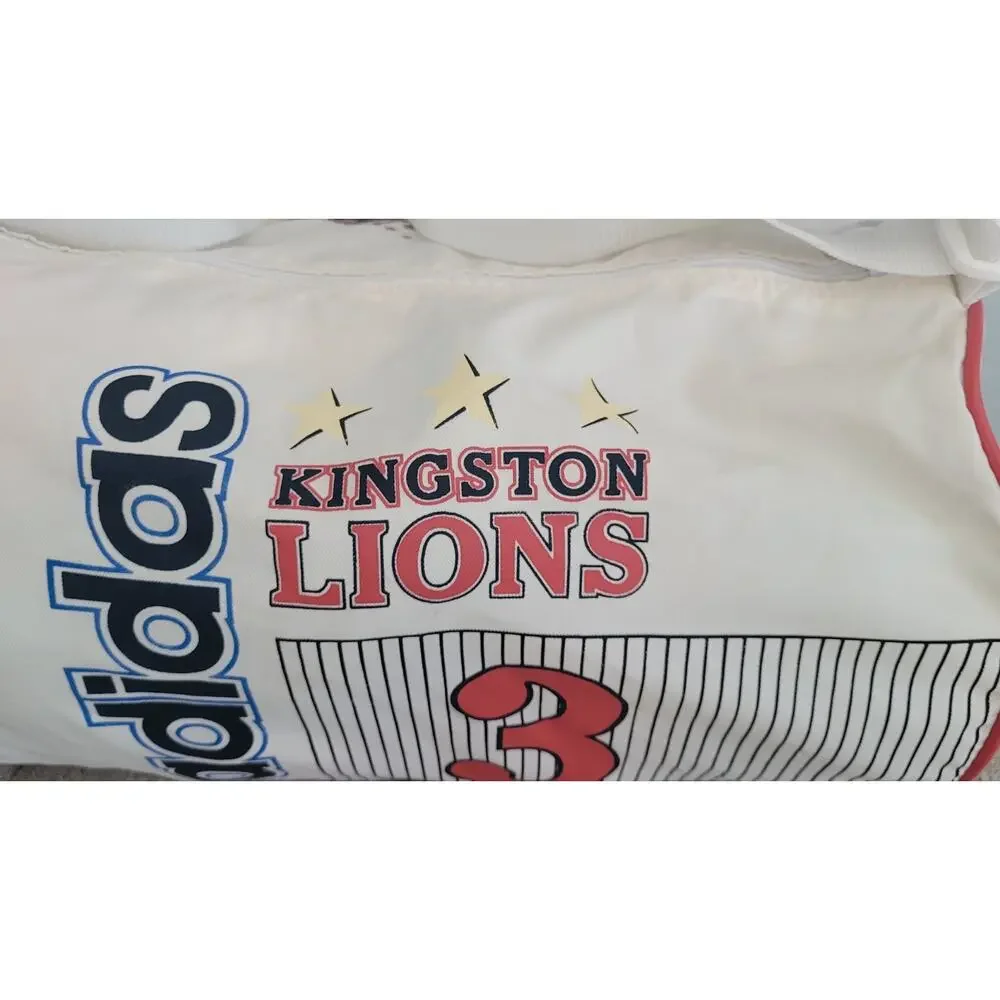 Vintage Adidas Duffel Bag Kingston Lions #3 80s 90s Taiwan Team Issue Retro Gym